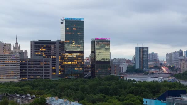 Moscow cityscape panorama — Stock Video