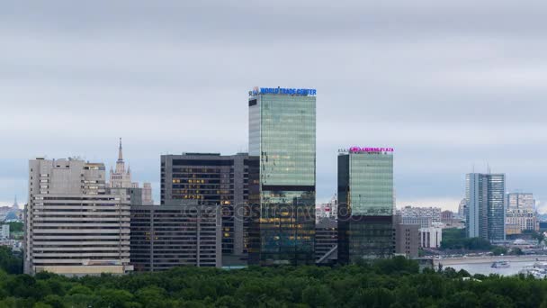 Panorama du paysage urbain de moscou — Video