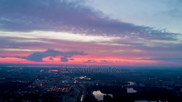 Minsk stadsgezicht panorama — Stockvideo