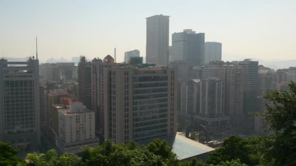 Vue sur le paysage urbain de Macao — Video