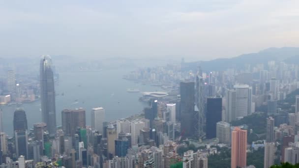 Den čas panorama Hong Kong — Stock video