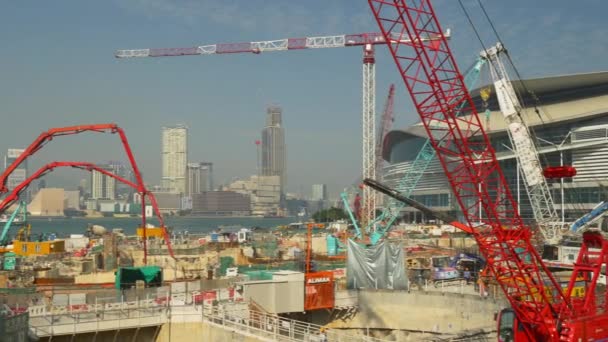 Bahía de construcción panorama — Vídeos de Stock