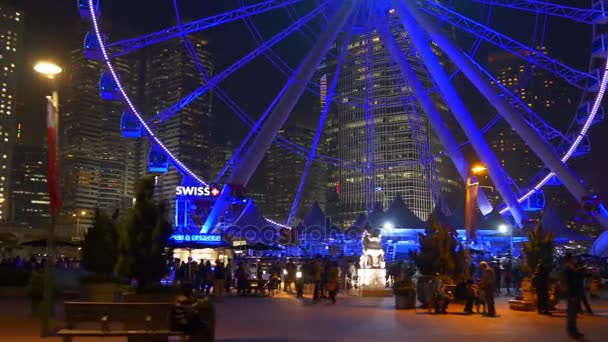 Гонконг колесо бухти Панорама — стокове відео