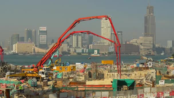 Будівництво бухти Панорама — стокове відео