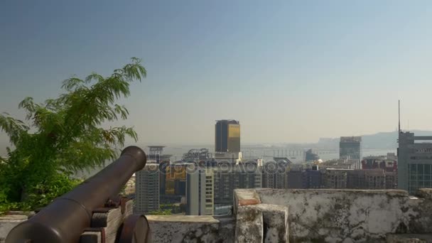 Vista del paisaje urbano de la ciudad de Macao — Vídeos de Stock