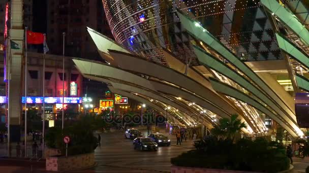 Illuminato macau famoso hotel — Video Stock