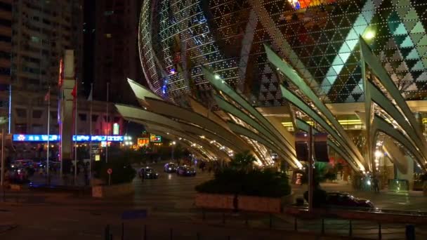 Illuminato macau famoso hotel — Video Stock