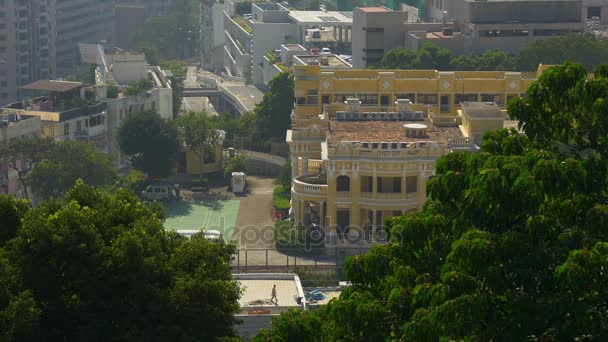 Stadsbilden utsikt över Macau city — Stockvideo