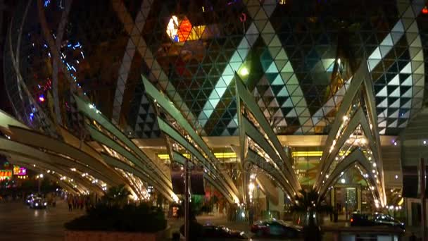 Iluminado hotel famoso macao — Vídeos de Stock