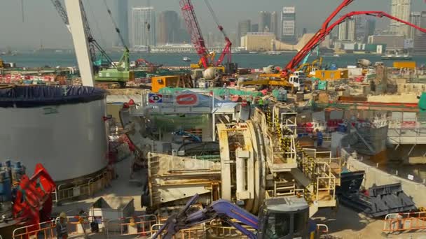 Будівництво бухти Панорама — стокове відео