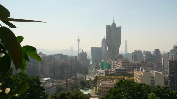 Vista de paisagem urbana da cidade de Macau — Vídeo de Stock