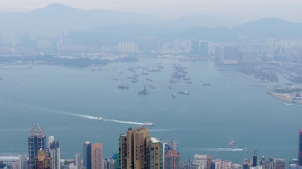 홍콩의 하루 시간 파노라마 — 비디오