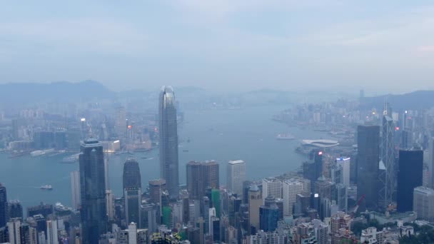 Dag tid panorama av Hong Kong — Stockvideo