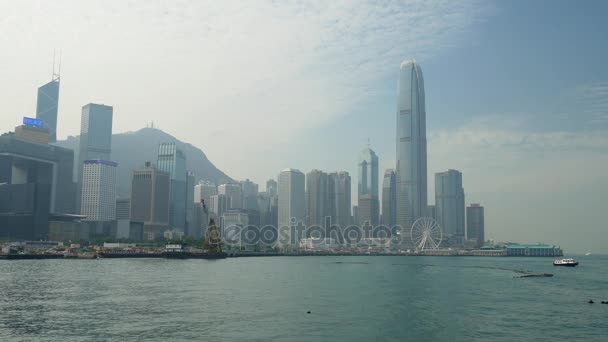 Dag tijd panorama van Hong Kong — Stockvideo