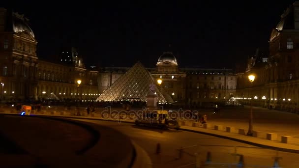 Museu do Louvre em Paris — Vídeo de Stock