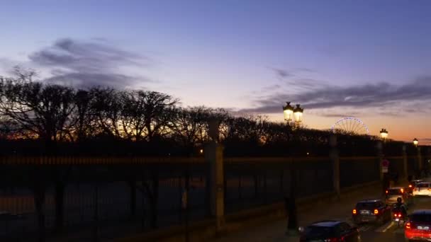 Paris daytime traffic — Stock Video