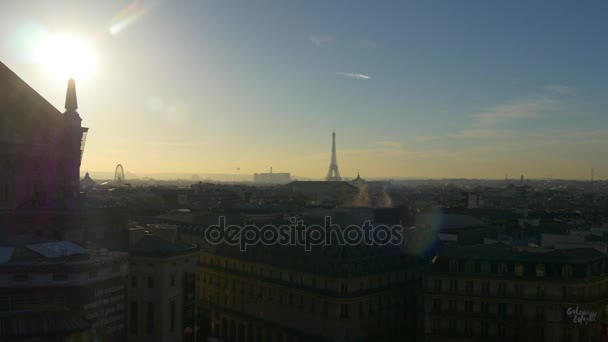 Beautiful Paris cityscape — Stock Video
