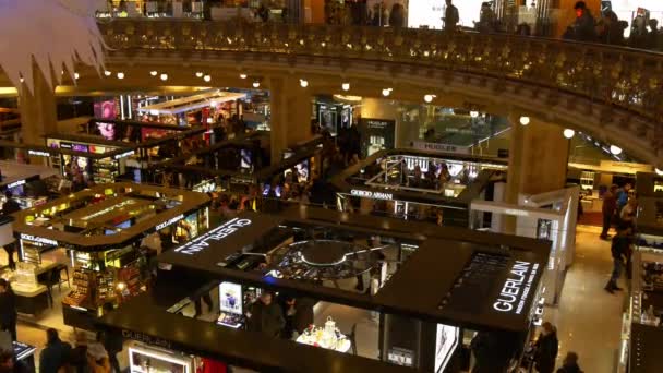 Paris France 2013 Galerias Lafayette Interior — Vídeo de Stock