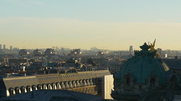 Beau paysage urbain de Paris — Video