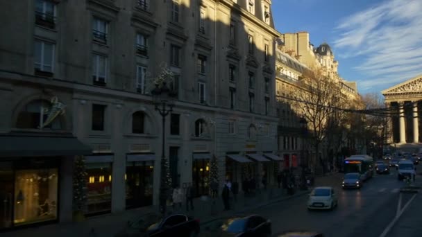 Traffico diurno Parigi — Video Stock