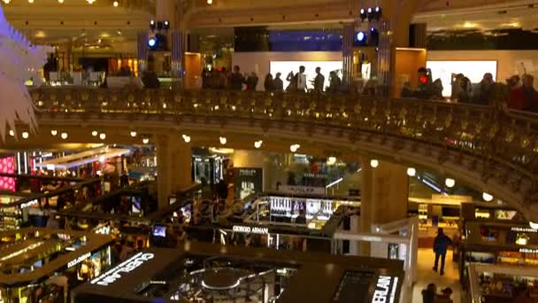 Paris France 2013 Galerias Lafayette Interior — Vídeo de Stock