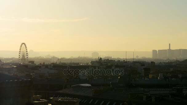 Beau paysage urbain de Paris — Video