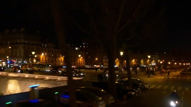 Párizsi éjszakai forgalom — Stock videók