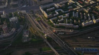 Moskova şehir manzarası trafik manzarası