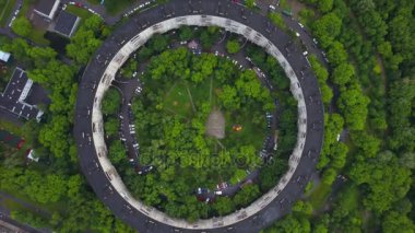 Moskova cityscape hava apartmanın ünlü akşam panorama 4k Rusya