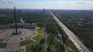 Moskova trafik cityscape panorama