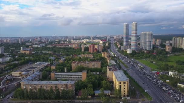 Московская панорама города — стоковое видео