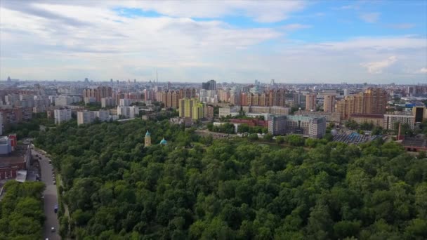 Slunečný Den Moskva Továrních Trubky Panoráma Antény Panorama Rusku — Stock video