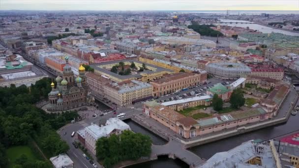 Beautiful Aerial View Saint Petersburg City — Stock Video