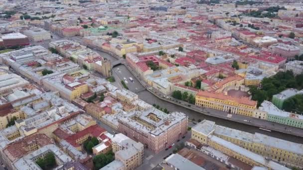 Beautiful Aerial View Saint Petersburg City — Stock Video