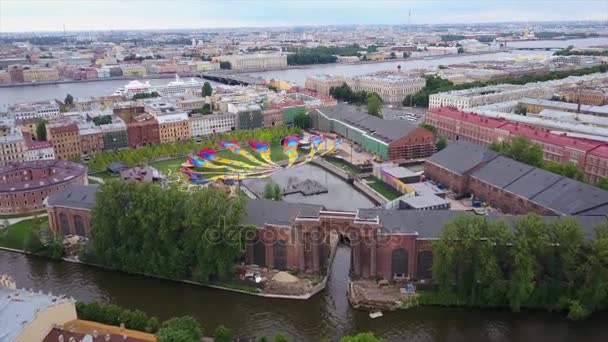 Berühmter heiliger petersburg neuer hollandplatz — Stockvideo