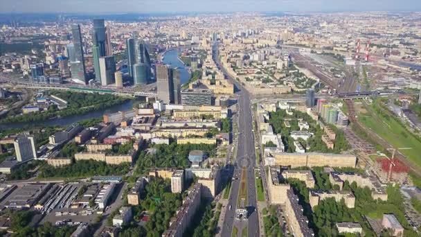 Paisaje urbano de Moscú panorama — Vídeo de stock