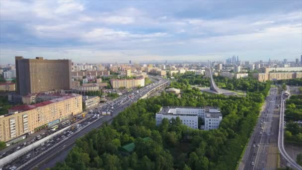 Moskou stadsgezicht panorama — Stockvideo