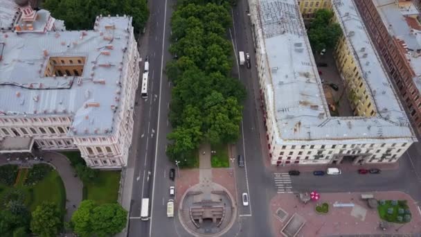Vackra Flygfoto Över Saint Petersburg City — Stockvideo