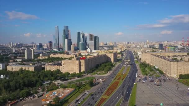 Panorama du paysage urbain de moscou — Video