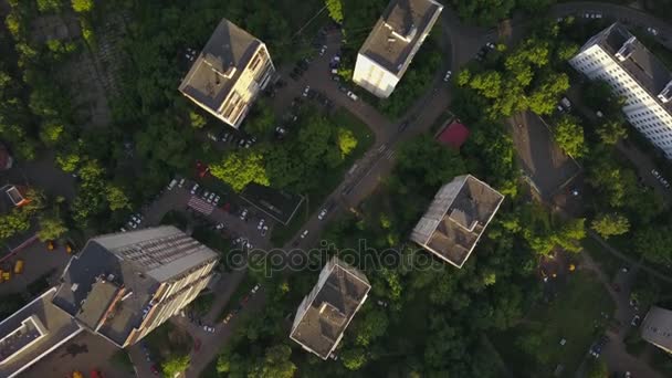 Sunny Evening Moscou Living Block Aerial View Russie — Video