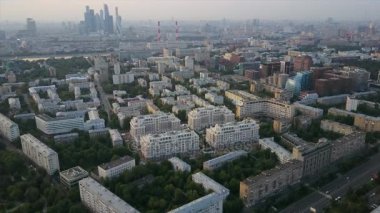 Hamovniki bölge hava panorama, Moskova. 4 k görüntüleri Rusya