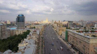Moskova şehir manzarası trafik manzarası