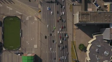 Moskova şehir manzarası trafik manzarası