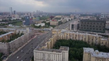 Moskova trafik cityscape panorama