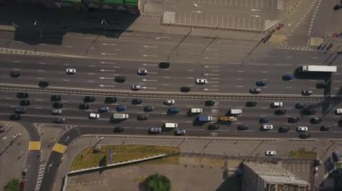 Moskova şehir manzarası trafik manzarası