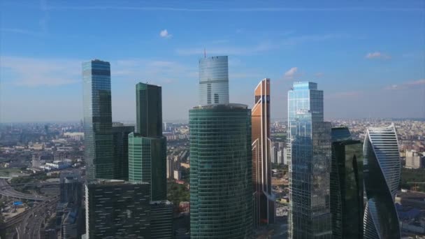 Moscow cityscape panorama — Stock Video
