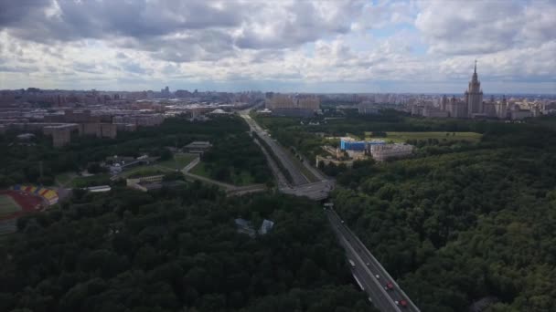 Московская панорама города — стоковое видео