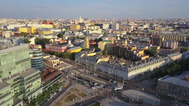 Москва трафіку міський пейзаж Панорама — стокове відео