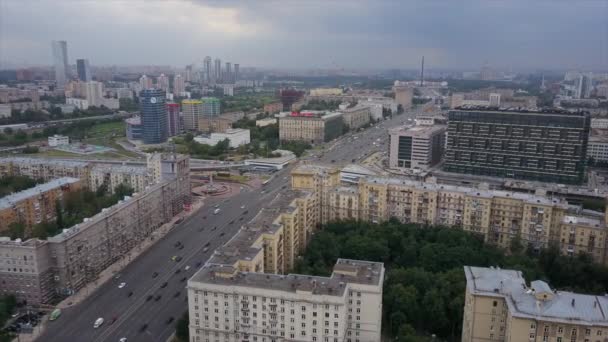 Moskva dopravní Panorama panorama — Stock video