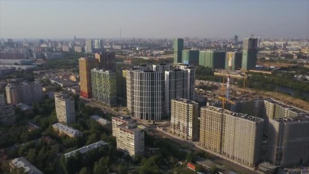 Moscow panorama cityscape tráfego — Vídeo de Stock